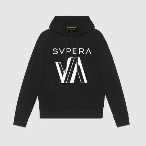 Svpera Black Logo Hoodie