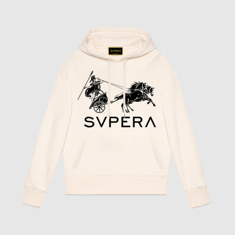Svpera Cream Logo Hoodie